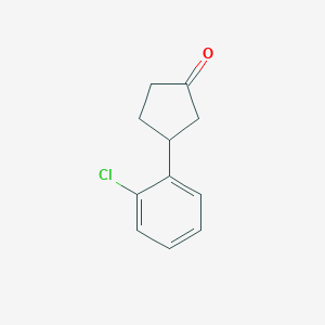 molecular formula C11H11ClO B13103024 3-(2-Chlorophenyl)cyclopentanone 