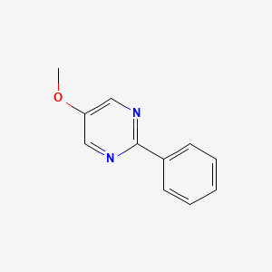 molecular formula C11H10N2O B13103066 5-Methoxy-2-phenylpyrimidine 