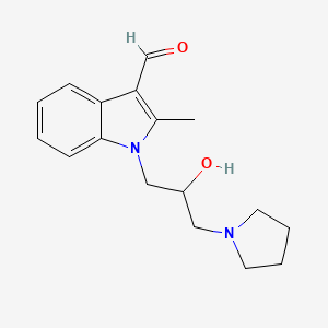B1310307 1-(2-Hydroxy-3-pyrrolidin-1-yl-propyl)-2-methyl-1H-indole-3-carbaldehyde CAS No. 883543-75-7