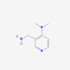 molecular formula C8H13N3 B13103076 3-(Aminomethyl)-N,N-dimethylpyridin-4-amine 