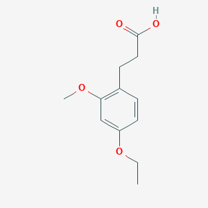 molecular formula C12H16O4 B13103094 4-Ethoxy-2-methoxyphenylpropanoic acid 