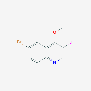 molecular formula C10H7BrINO B13103102 6-Bromo-3-iodo-4-methoxyquinoline 