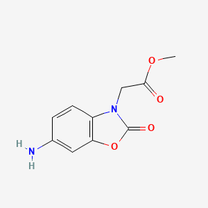 molecular formula C10H10N2O4 B1310316 (6-Amino-2-oxo-benzooxazol-3-yl)-acetic acid methyl ester CAS No. 883545-12-8