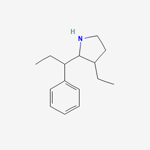 molecular formula C15H23N B13103187 3-Ethyl-2-(1-phenylpropyl)pyrrolidine 