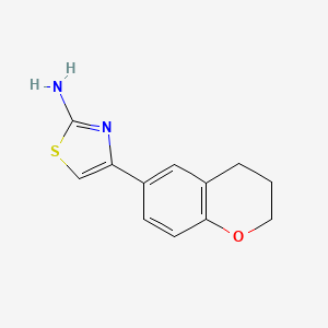 molecular formula C12H12N2OS B1310319 4-色满-6-基-噻唑-2-胺 CAS No. 883548-58-1