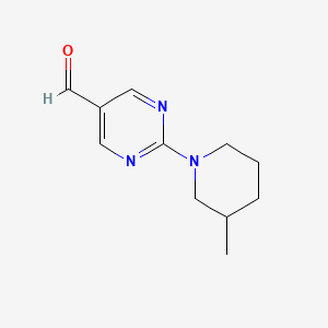 molecular formula C11H15N3O B1310323 2-(3-Methyl-piperidin-1-yl)-pyrimidine-5-carbaldehyde CAS No. 883543-54-2