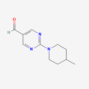 molecular formula C11H15N3O B1310324 2-(4-Methyl-piperidin-1-yl)-pyrimidine-5-carbaldehyde CAS No. 883543-62-2