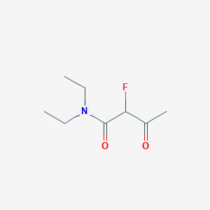 molecular formula C8H14FNO2 B13103245 N,N-Diethyl 2-fluoro-3-oxo-butyramide 
