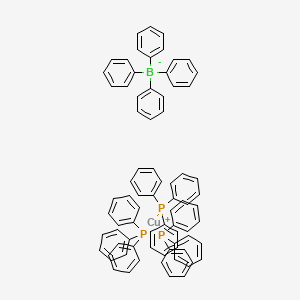 molecular formula C78H65BCuP3 B13103256 copper(1+);tetraphenylboranuide;triphenylphosphane 