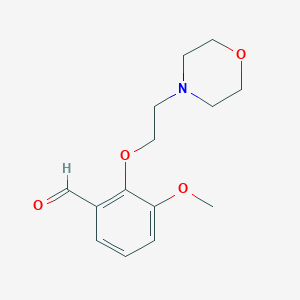 B1310326 3-Methoxy-2-(2-morpholin-4-yl-ethoxy)-benzaldehyde CAS No. 883546-13-2