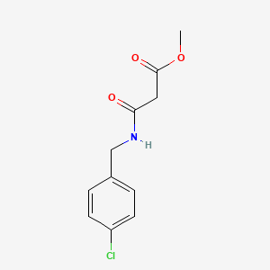 molecular formula C11H12ClNO3 B13103264 Methyl 3-((4-chlorobenzyl)amino)-3-oxopropanoate CAS No. 1466514-73-7