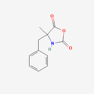 molecular formula C11H11NO3 B13103265 4-Benzyl-4-methyloxazolidine-2,5-dione 