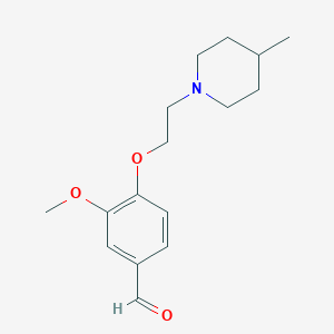 molecular formula C16H23NO3 B1310328 3-甲氧基-4-[2-(4-甲基哌啶-1-基)-乙氧基]-苯甲醛 CAS No. 883546-06-3