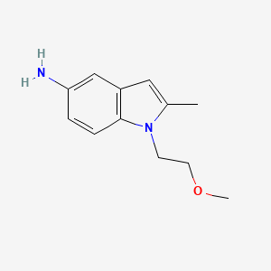 molecular formula C12H16N2O B1310331 1-(2-Methoxy-ethyl)-2-methyl-1H-indol-5-ylamine CAS No. 883545-36-6