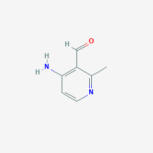 molecular formula C7H8N2O B13103329 4-Amino-2-methylnicotinaldehyde 