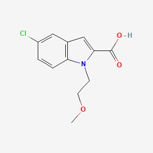 molecular formula C12H12ClNO3 B1310333 5-Chloro-1-(2-methoxy-ethyl)-1H-indole-2-carboxylic acid CAS No. 216217-20-8