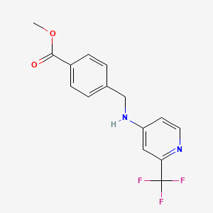 molecular formula C15H13F3N2O2 B13103336 Methyl 4-(((2-(trifluoromethyl)pyridin-4-yl)amino)methyl)benzoate 