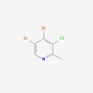 molecular formula C6H4Br2ClN B13103377 4,5-Dibromo-3-chloro-2-methylpyridine 