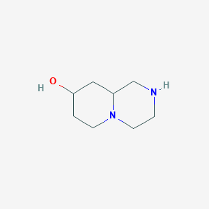 molecular formula C8H16N2O B13103389 Octahydro-2H-pyrido[1,2-A]pyrazin-8-OL CAS No. 2465-81-8