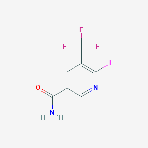 molecular formula C7H4F3IN2O B13103399 6-Iodo-5-(trifluoromethyl)nicotinamide CAS No. 1496535-11-5