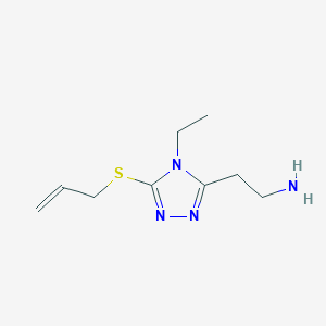 molecular formula C9H16N4S B13103419 2-(5-(Allylthio)-4-ethyl-4H-1,2,4-triazol-3-yl)ethanamine 