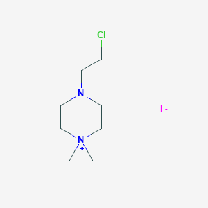 molecular formula C8H18ClIN2 B13103423 4-(2-Chloroethyl)-1,1-dimethylpiperazin-1-ium iodide 