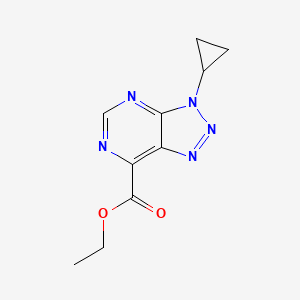molecular formula C10H11N5O2 B13103429 Ethyl 3-cyclopropyl-3H-[1,2,3]triazolo[4,5-D]pyrimidine-7-carboxylate 