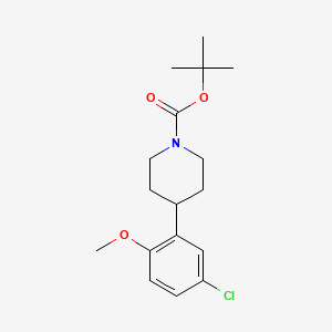 molecular formula C17H24ClNO3 B13103435 Tert-butyl 4-(5-chloro-2-methoxyphenyl)piperidine-1-carboxylate 