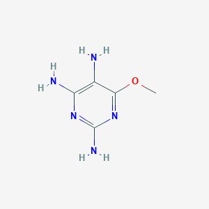 molecular formula C5H9N5O B13103463 6-Methoxypyrimidine-2,4,5-triamine CAS No. 22715-33-9