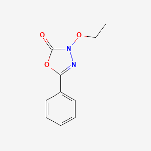 molecular formula C10H10N2O3 B13103477 3-Ethoxy-5-phenyl-1,3,4-oxadiazol-2(3H)-one 