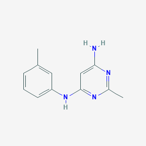 molecular formula C12H14N4 B13103488 2-Methyl-N4-(m-tolyl)pyrimidine-4,6-diamine 