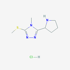 4-Methyl-3-methylsulfanyl-5-pyrrolidin-2-YL-4H-[1,2,4]triazole hydrochloride