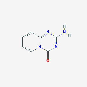 molecular formula C7H6N4O B13103504 2-amino-4H-pyrido[1,2-a][1,3,5]triazin-4-one 