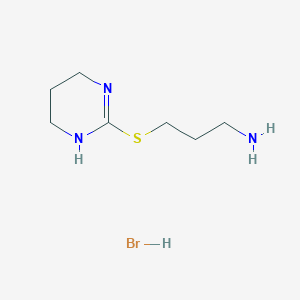 molecular formula C7H16BrN3S B1310353 3-(1,4,5,6-Tetrahydro-pyrimidin-2-ylsulfanyl)-propylamine hydrobromide CAS No. 435345-26-9