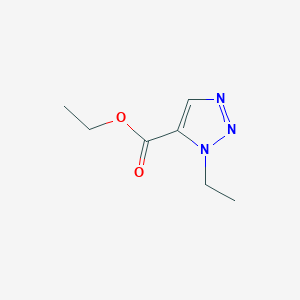 molecular formula C7H11N3O2 B13103530 ethyl 1-ethyl-1H-1,2,3-triazole-5-carboxylate 