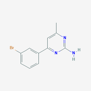 molecular formula C11H10BrN3 B13103549 4-(3-Bromophenyl)-6-methylpyrimidin-2-amine CAS No. 913322-49-3