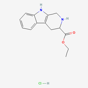 molecular formula C14H17ClN2O2 B1310355 ethyl 2,3,4,9-tetrahydro-1H-pyrido[3,4-b]indole-3-carboxylate hydrochloride CAS No. 1098008-23-1