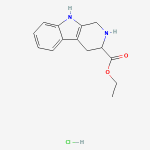 molecular formula C14H17ClN2O2 B1310355 2,3,4,9-Tetrahydro-1H-beta-carboline-3-carboxylic acid ethyl ester hydrochloride CAS No. 1098008-23-1