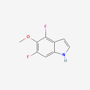 molecular formula C9H7F2NO B13103551 4,6-Difluoro-5-methoxy-1H-indole CAS No. 467452-32-0