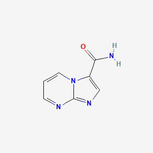 molecular formula C7H6N4O B13103559 Imidazo[1,2-a]pyrimidine-3-carboxamide CAS No. 76075-28-0