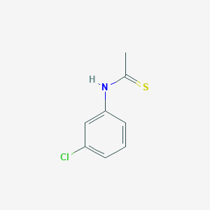 molecular formula C8H8ClNS B13103699 N-(3-Chlorophenyl)ethanethioamide 