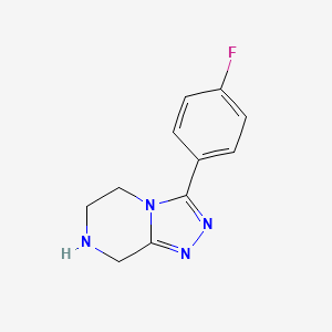 molecular formula C11H11FN4 B13103723 3-(4-Fluorophenyl)-5,6,7,8-tetrahydro-[1,2,4]triazolo[4,3-a]pyrazine CAS No. 945262-25-9