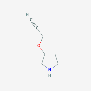 molecular formula C7H11NO B13103731 3-(Prop-2-yn-1-yloxy)pyrrolidine 