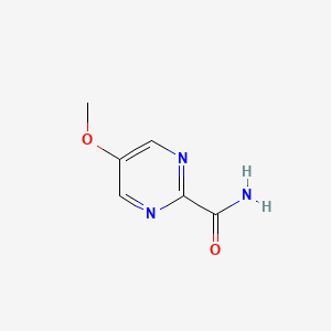 molecular formula C6H7N3O2 B13103742 5-Methoxypyrimidine-2-carboxamide 