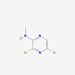 molecular formula C5H5Br2N3 B1310378 3,5-dibromo-N-methylpyrazin-2-amine CAS No. 894808-28-7