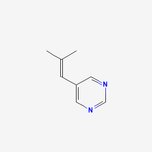 molecular formula C8H10N2 B13103789 5-(2-Methylprop-1-en-1-yl)pyrimidine 