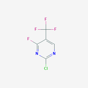 molecular formula C5HClF4N2 B13103790 2-Chloro-4-fluoro-5-(trifluoromethyl)pyrimidine 