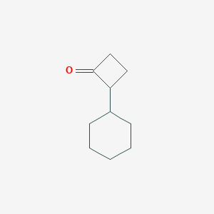 molecular formula C10H16O B13103813 2-Cyclohexylcyclobutanone 