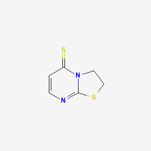 molecular formula C6H6N2S2 B13103845 2,3-Dihydro-5H-thiazolo[3,2-a]pyrimidine-5-thione CAS No. 32084-58-5