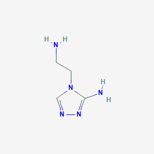 molecular formula C4H9N5 B13103852 4-(2-Aminoethyl)-4H-1,2,4-triazol-3-amine 